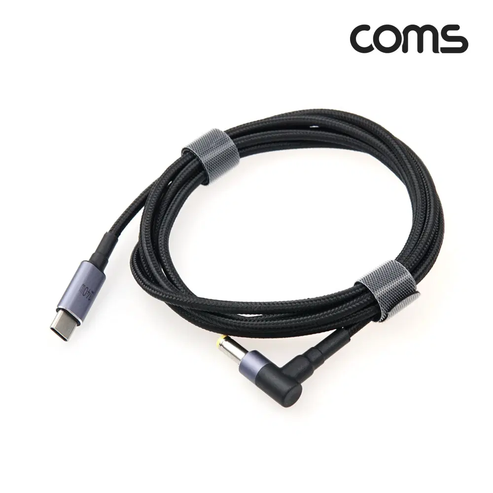 [딜러직판가/새상품][JA308] Coms USB Type C PD 노트북 전원 변환 충전 케이블 1.8M 28V 5A 140W DC 5.5 2.5 꺾임