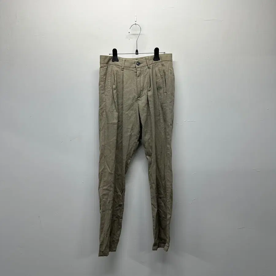 존바바토스 핀턱 헤링본 슬랙스 팬츠 베이지 28