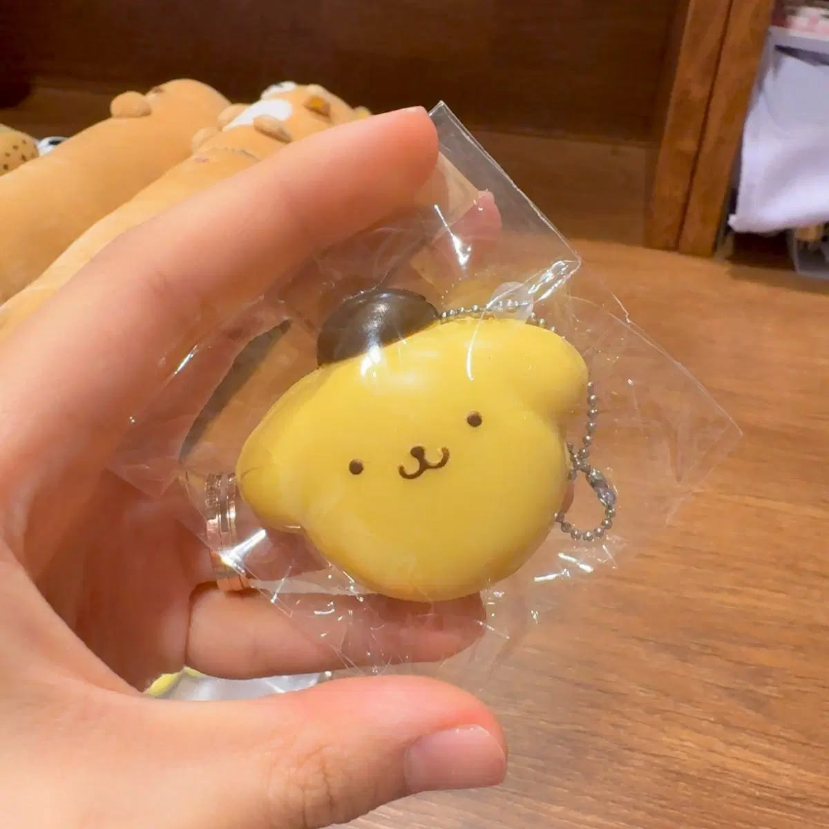 고전 산리오 폼폼푸린 마카롱 키링