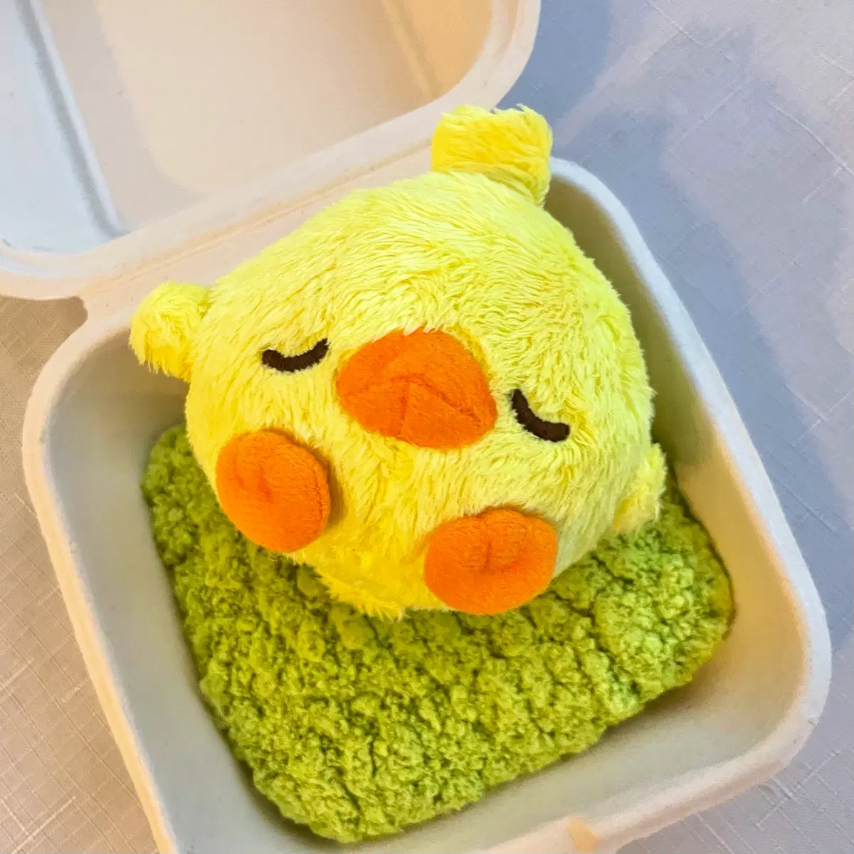 고전 노란 병아리 인형