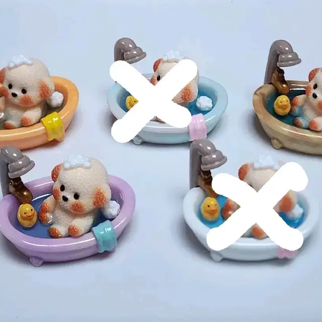 목욕하는 왕강아지 피규어