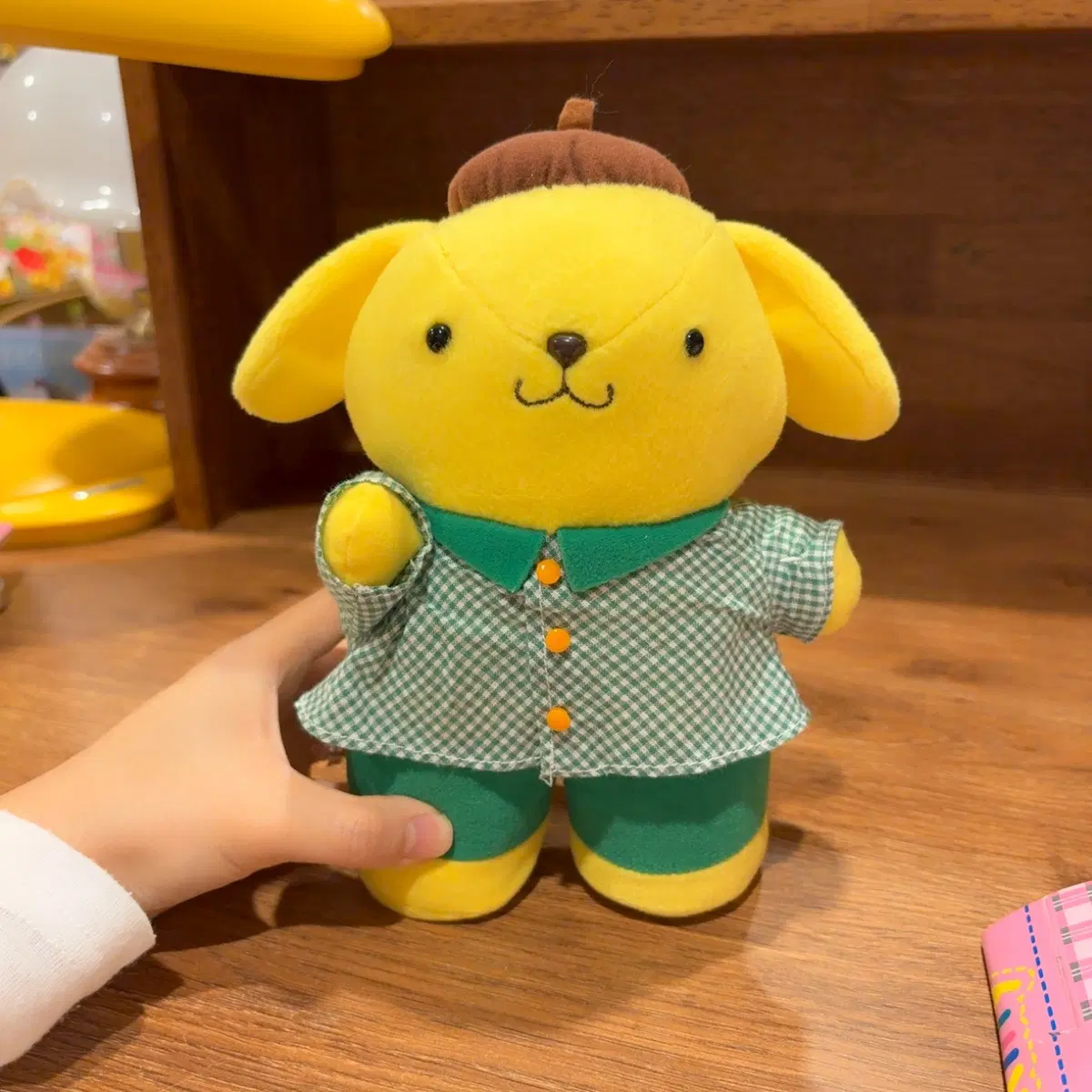 고전 산리오 폼폼푸린 자립 뚱뚱 인형