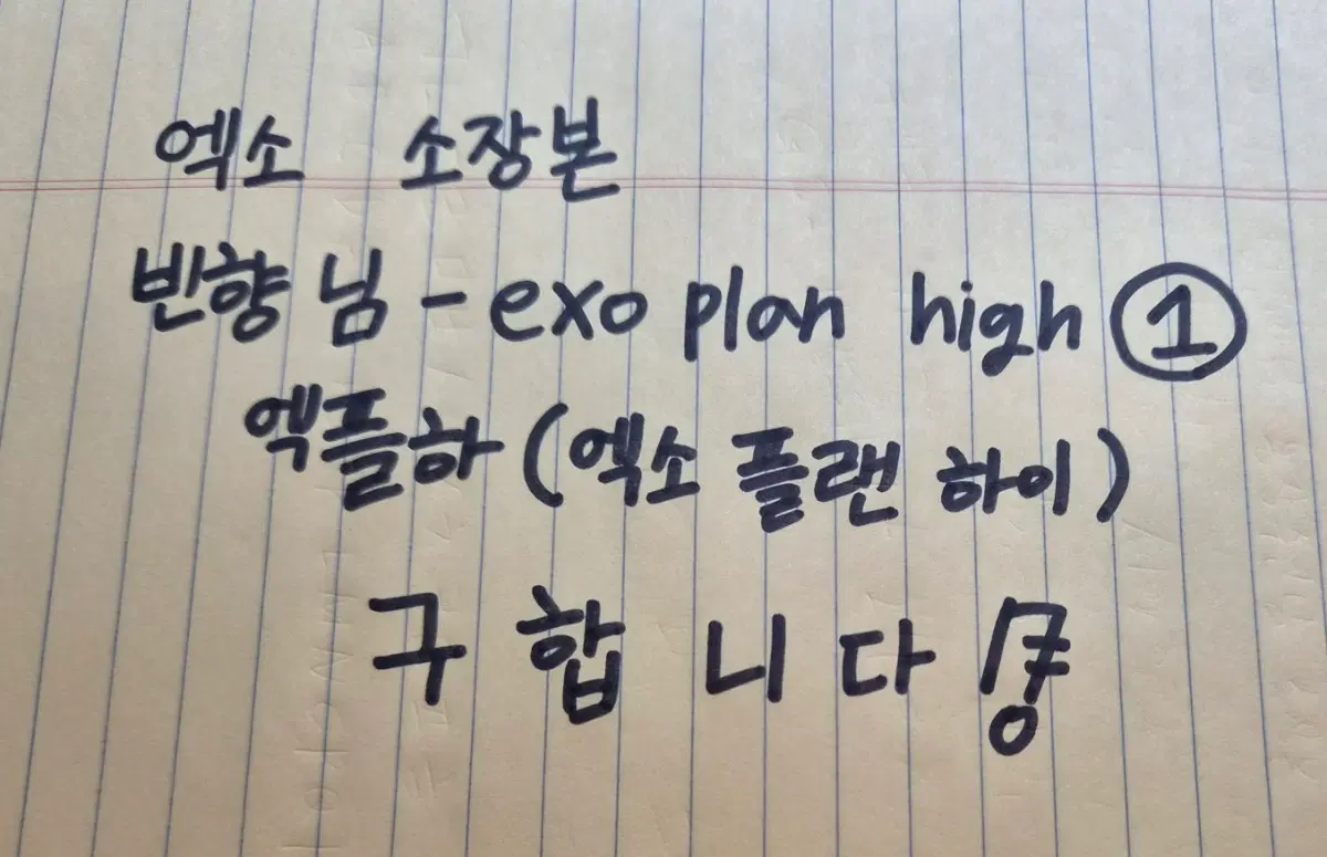 엑소 소장본/빈향 님-EXO Plan High(엑소플랜하이) 구합니다!