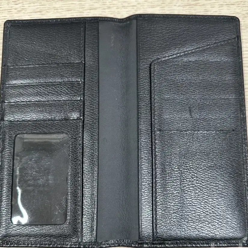 클래식] 가죽 슬림 장지갑 (블랙)