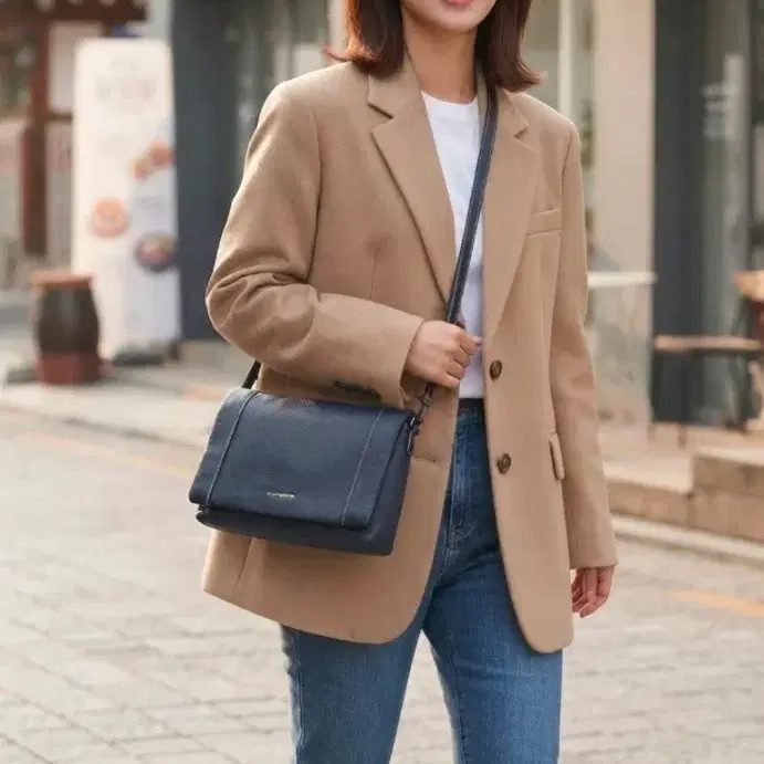 루이까또즈 네이비 숄더백