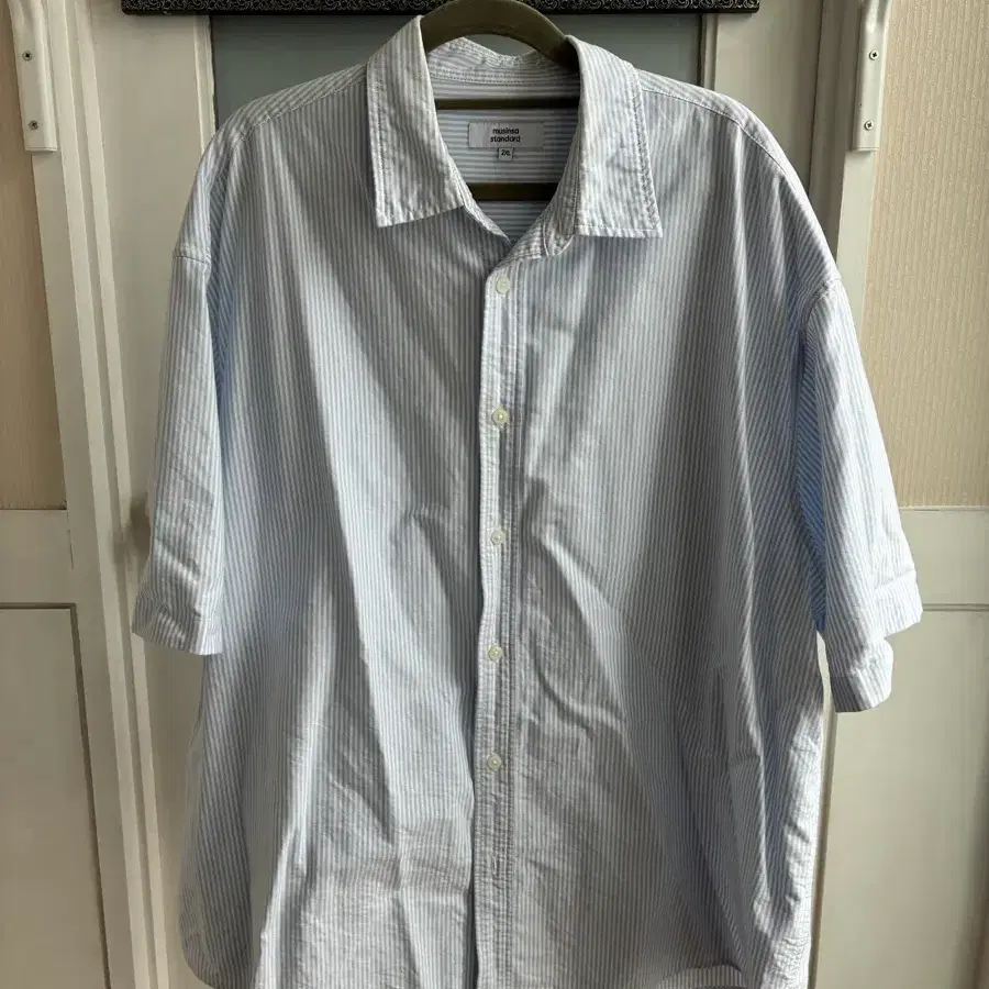 무신사스탠다드 스트라이프 반팔셔츠(2XL)