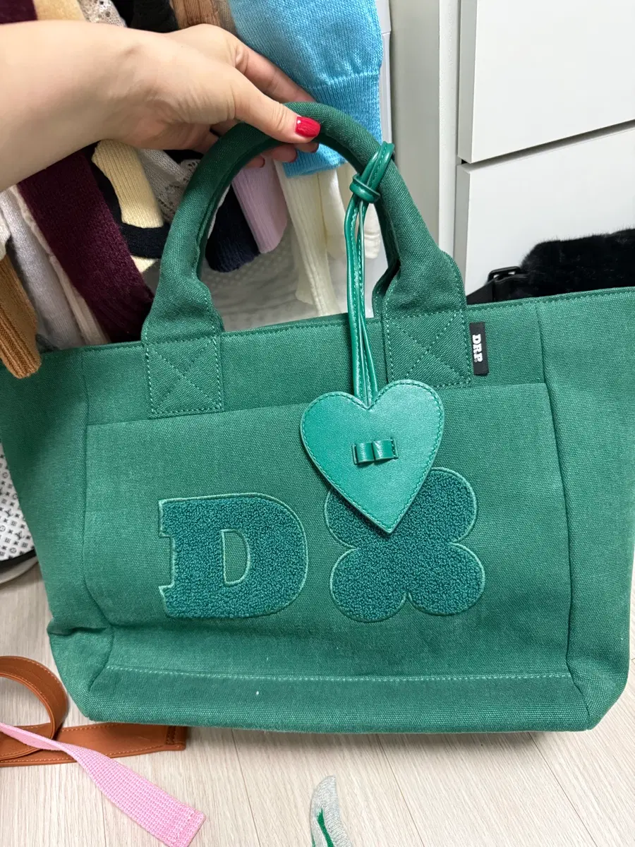 DRP 그린 럭키클로버 골프토트백