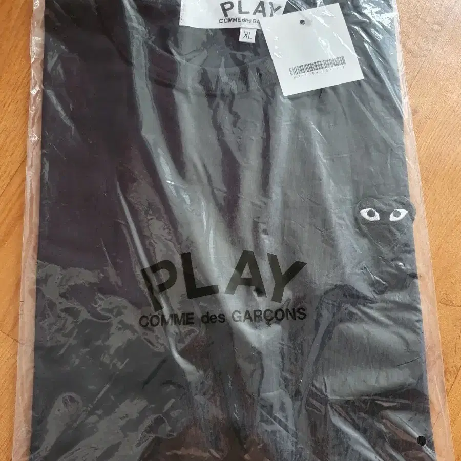 꼼데가르송 플레이 반팔티 블랙 XL