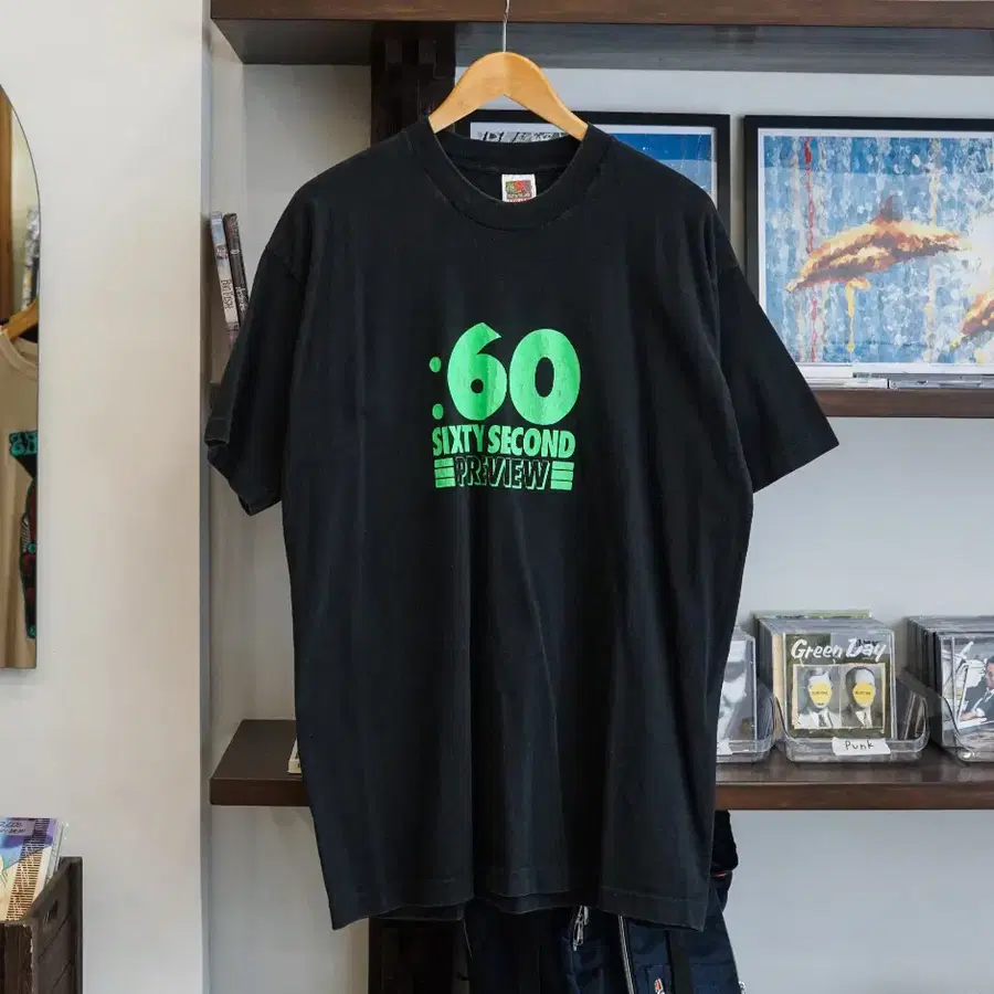 90년대 빈티지 60 세컨드 프리뷰 프로모 티셔츠 2XL 사이즈