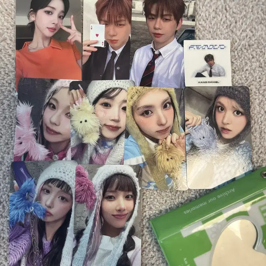 강다니엘,카리나,엔믹스 , 바인더 포카