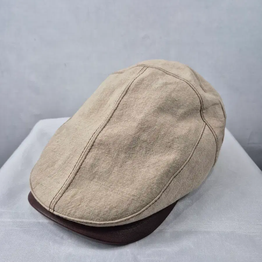 [민트급] 일본 프리미엄 RETTER(레터) 린넨 가죽 헌팅캡 (L사이즈/60cm)