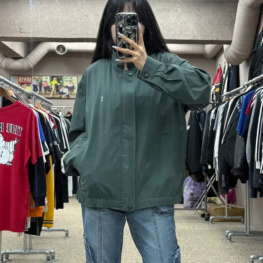 입생로랑 빈티지 자켓 딥그린 S302