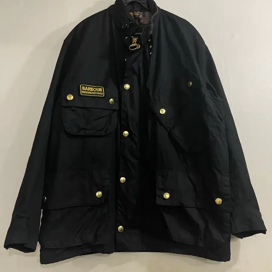 바버 Barbour 인터내셔널 A7 오리지날 왁스 자켓 블랙 40