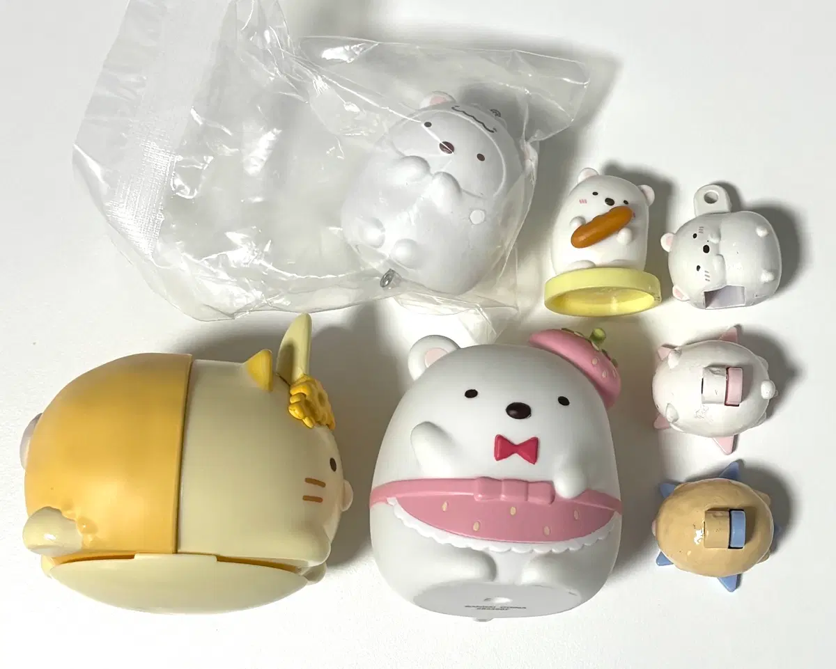 세트) 스밋코구라시 시로쿠마 네코 돈카츠 가챠