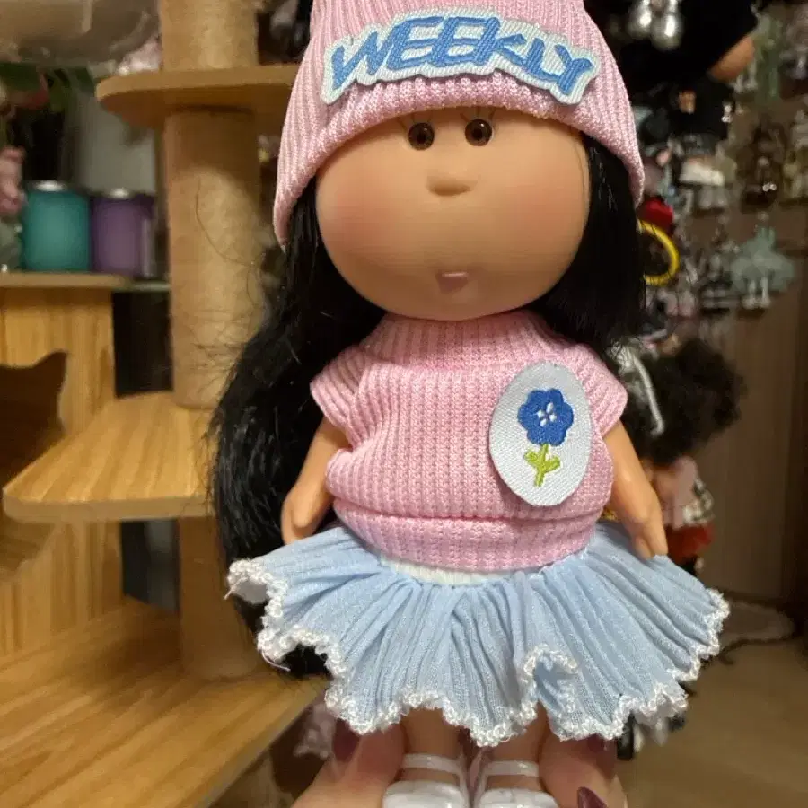 인형 핑크 캡모자 코디 쁘띠 감자 인형 키링