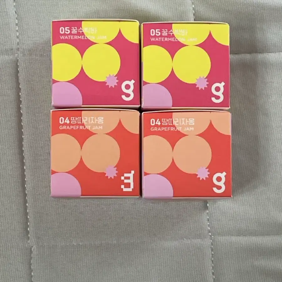 컬러그램 틴토리 잼 04 땅따리자몽, 05 꿀수박바