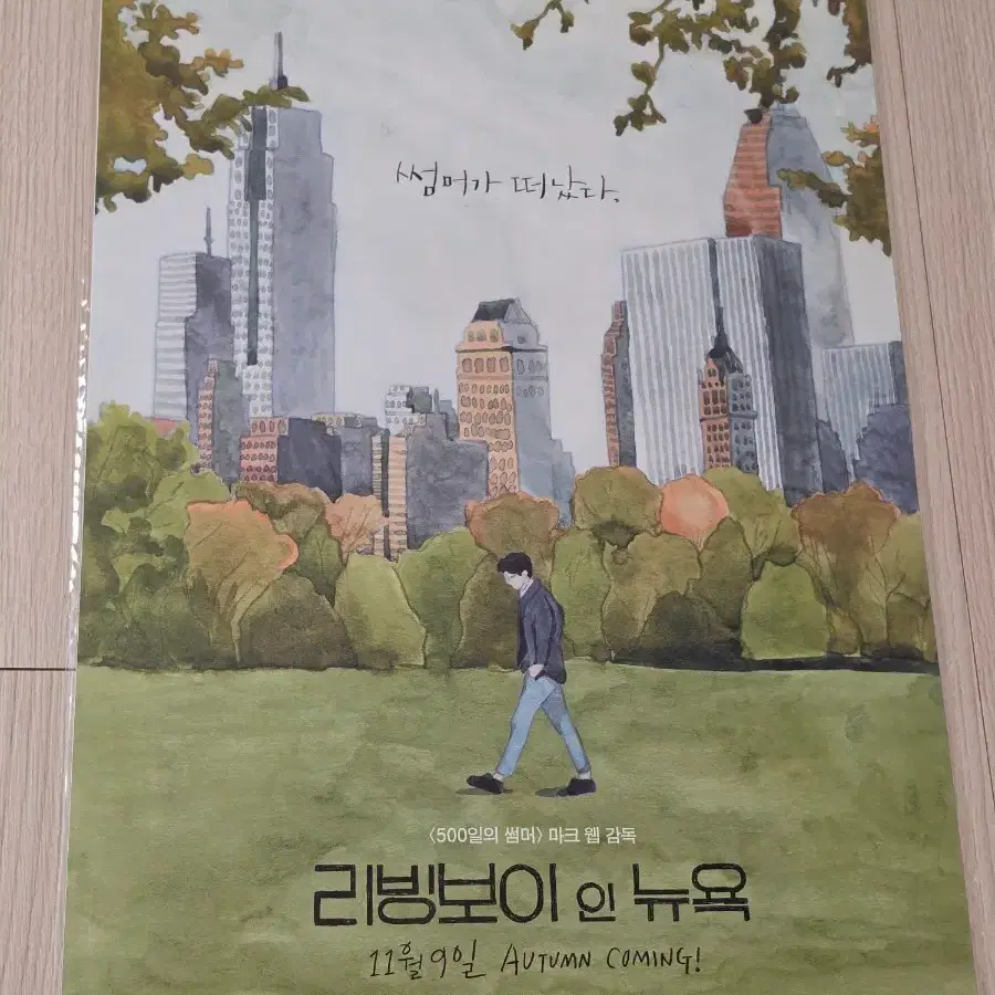 [전용박스포장]영화 마크웹 감독의 리빙보이인뉴욕 포스터(A3)