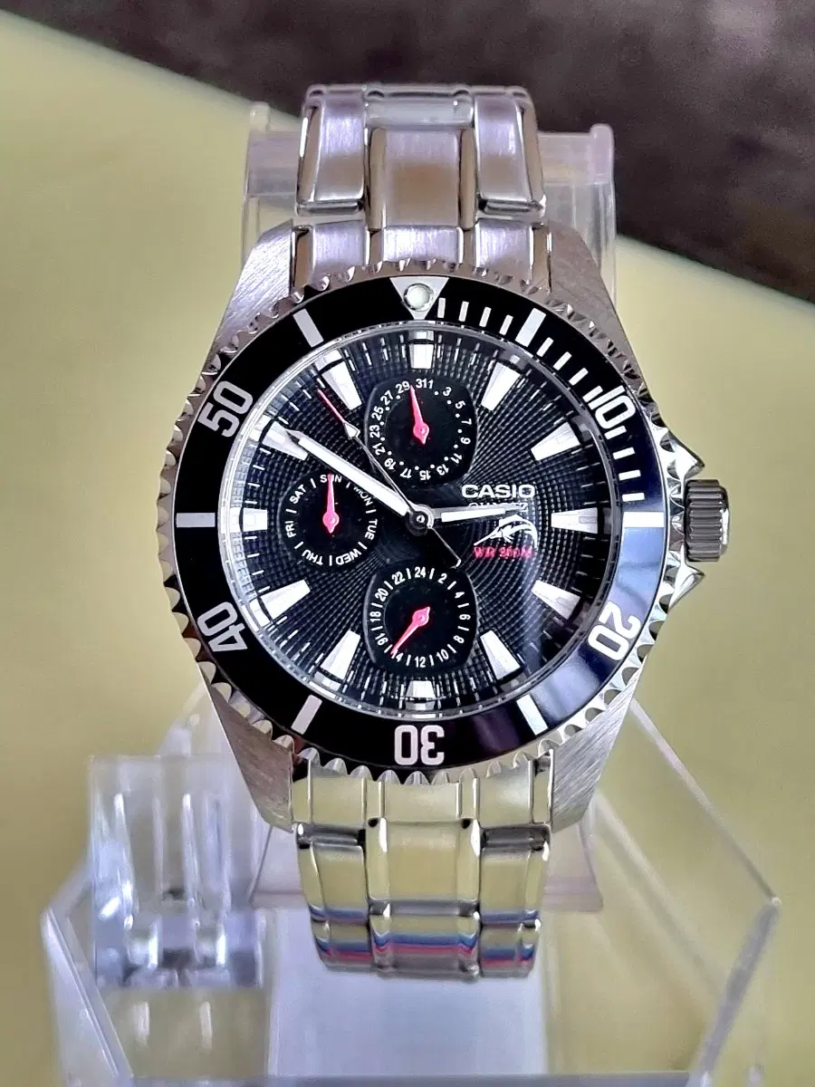 커스텀 빈티지 극미품 CASIO MDV-300D 흑새치 청새치 백새치 밀리터리 군사워치 다이버 카시오시계