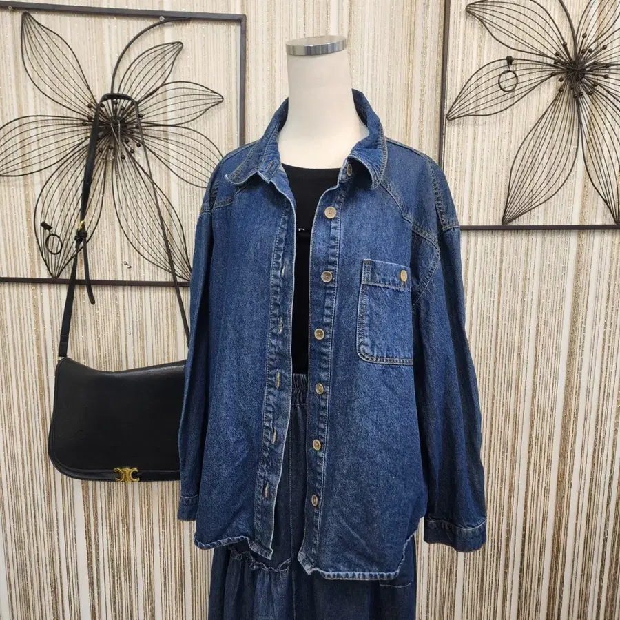 CelebShop 데님 오버핏 셔츠66사이즈~