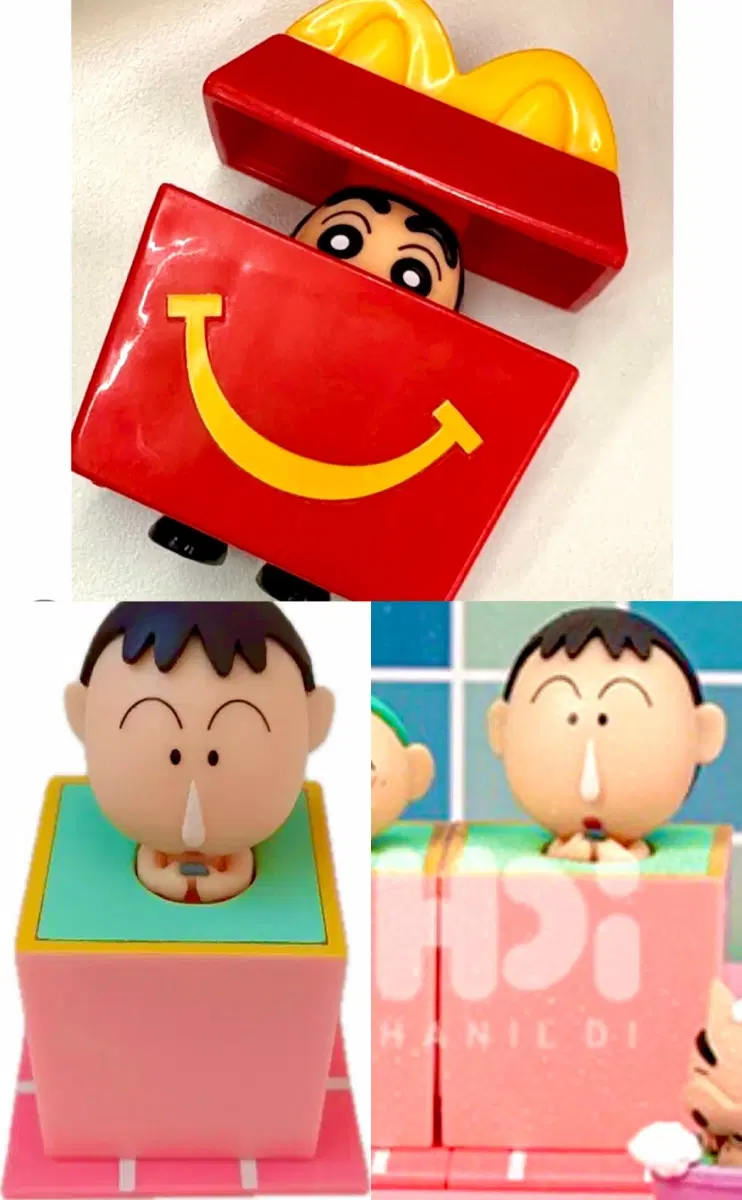 일괄가)짱구는 못말려 맥도날드 해피밀 박스 서프라이즈, 욕실 피규어 맹구