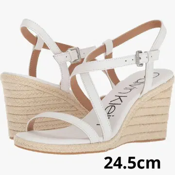 Calvin Klein 웨지솔 샌들 화이트 24.5cm