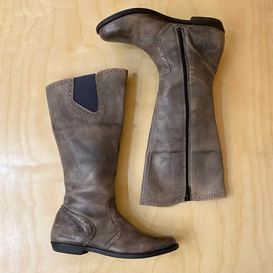 KICKERS wing-tip boots 키커스 윙팁 워싱레더 부츠