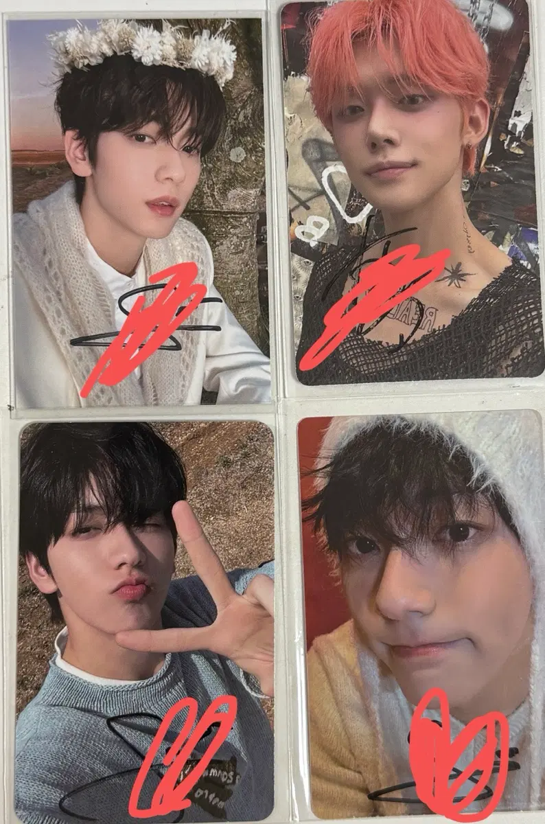 투바투 txt 밋그 밋앤그릿 싸인포카 수빈 연준 양도