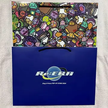 킹프리 POPUP Re:ERA 쇼핑백 로고 캐릭터