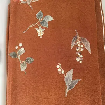기모노 순수 실크 츠케사게 코몬 가을