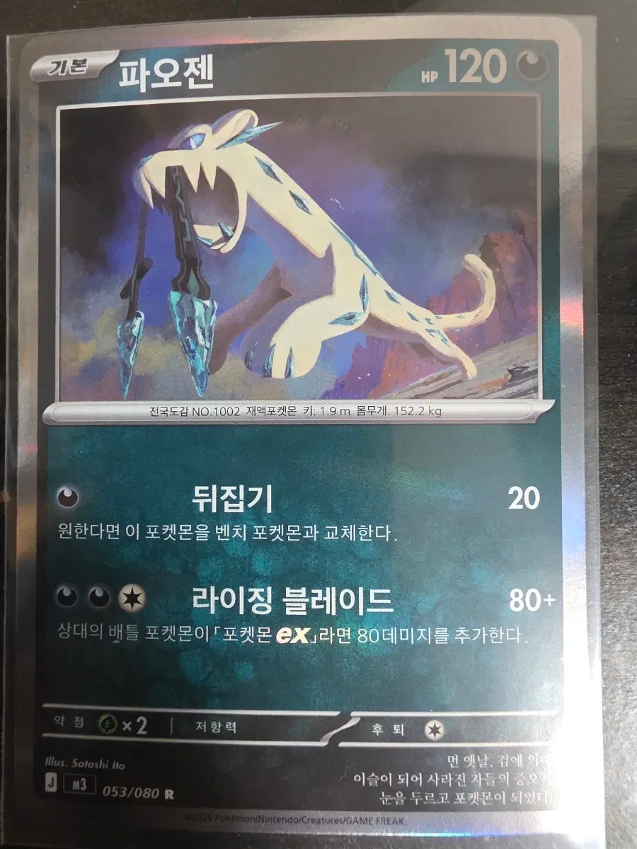 포켓몬 카드 파오젠 053/080 R