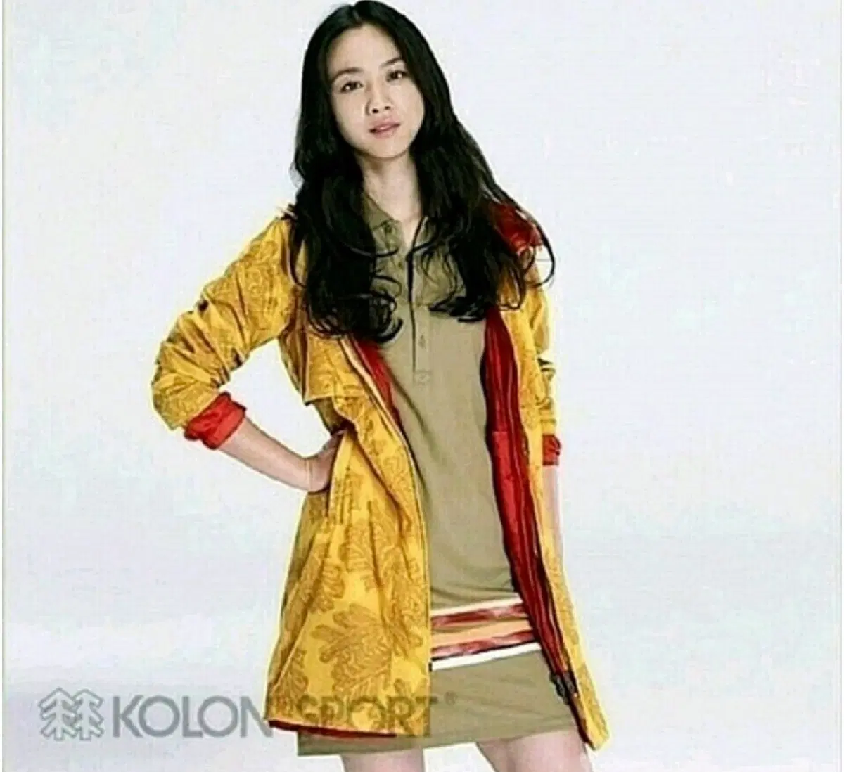 코오롱스포츠 여성 자켓 옐로우