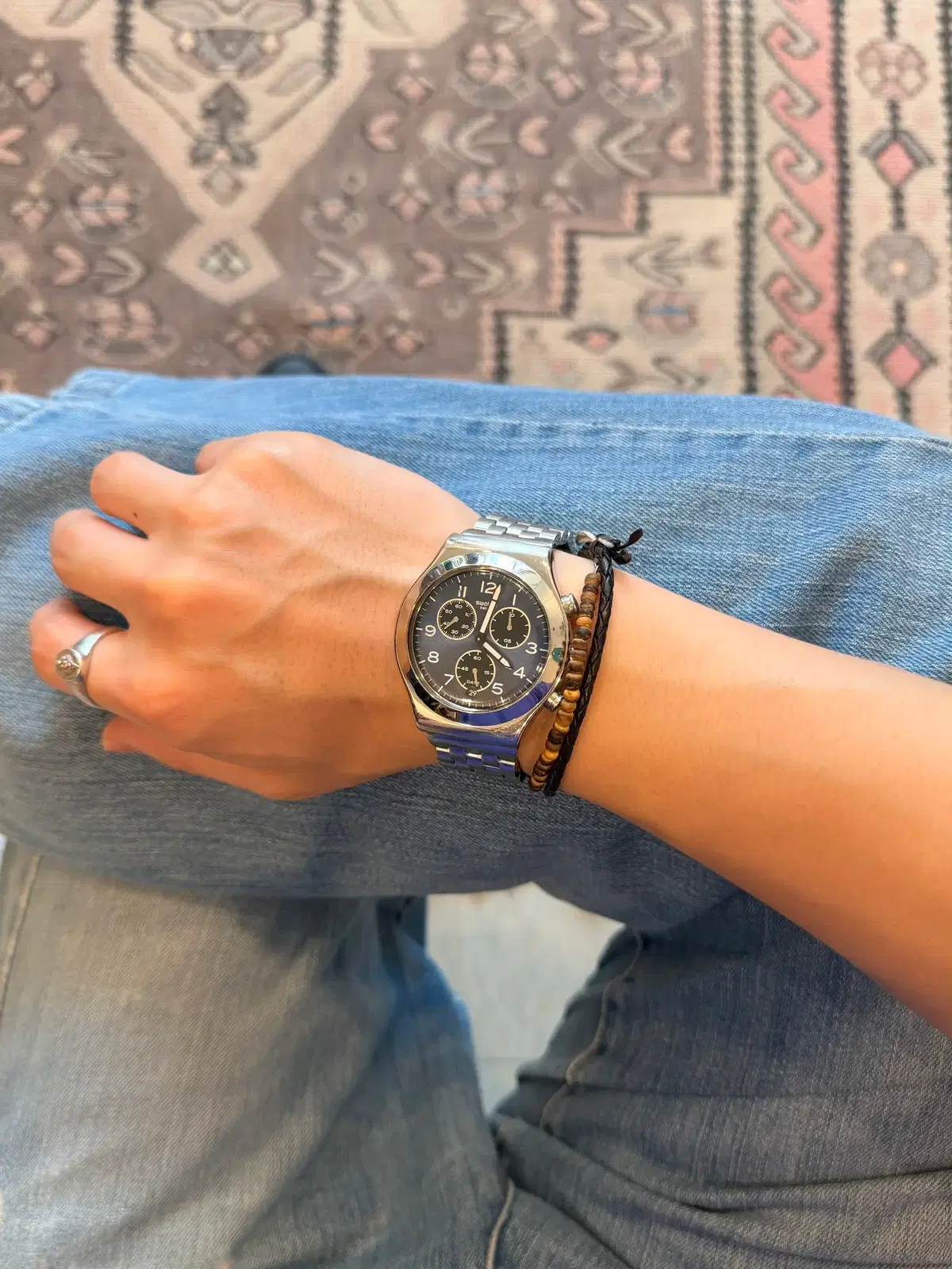 Swatch 빈티지 스와치 크로노그래프 메탈 쿼츠