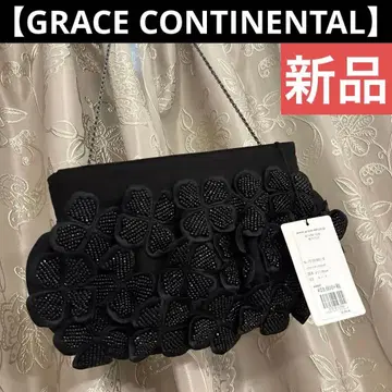 [ GRACE CONTINENTAL ] 새상품 플라워 클러치백 파티