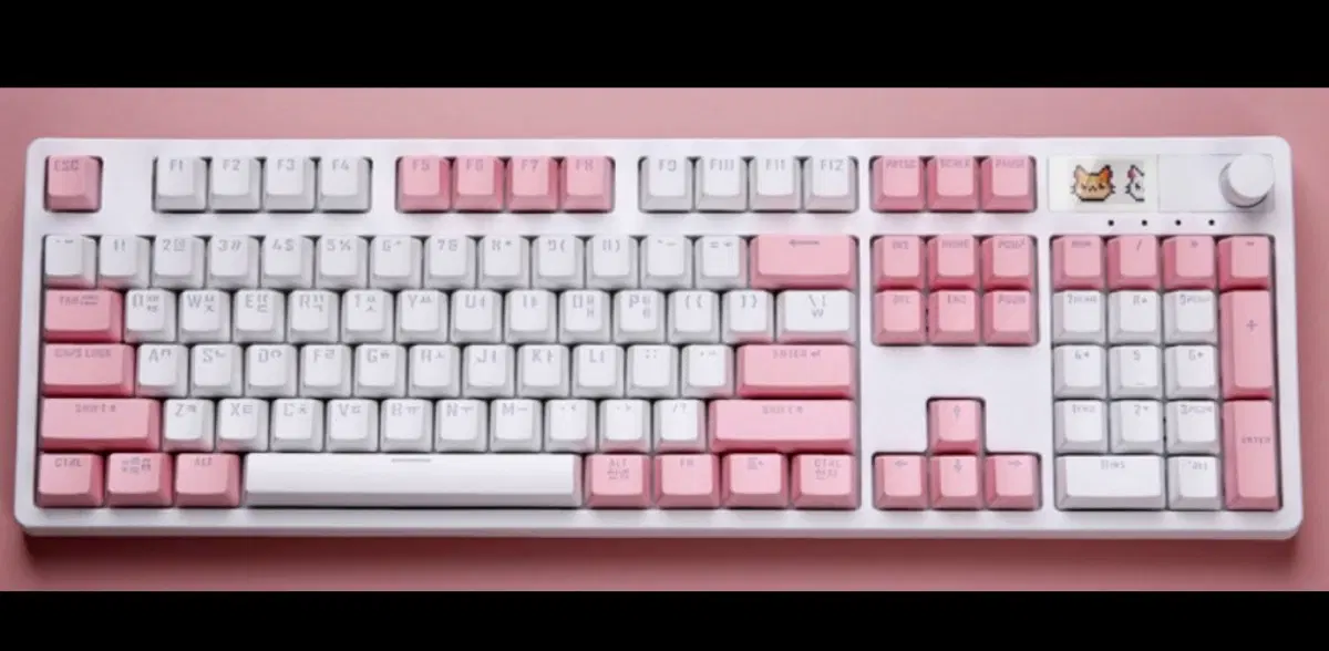 몬스타기어 닌자 104PRO LCD 핑크 키보드