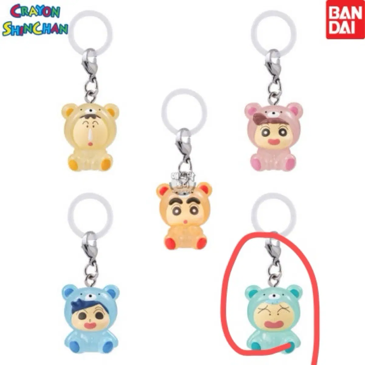 짱구 메지시루 곰돌이 가챠 피규어 훈이