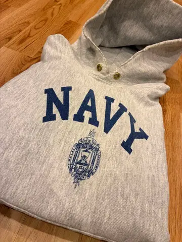 80s Champion 리버스 위브 NAVY 후드티 해군 USA