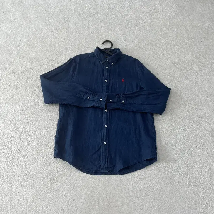 (보이즈 XL) 폴로 린넨 네이비 긴팔셔츠 95