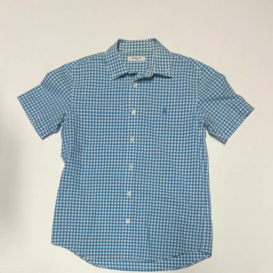 빈폴 Beanpole 귀여운 깅엄 체크 반팔 셔츠 M ~ L