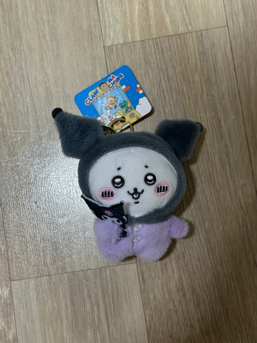 먼작귀 치이카와 쿠로미 콜라보 키링 인형