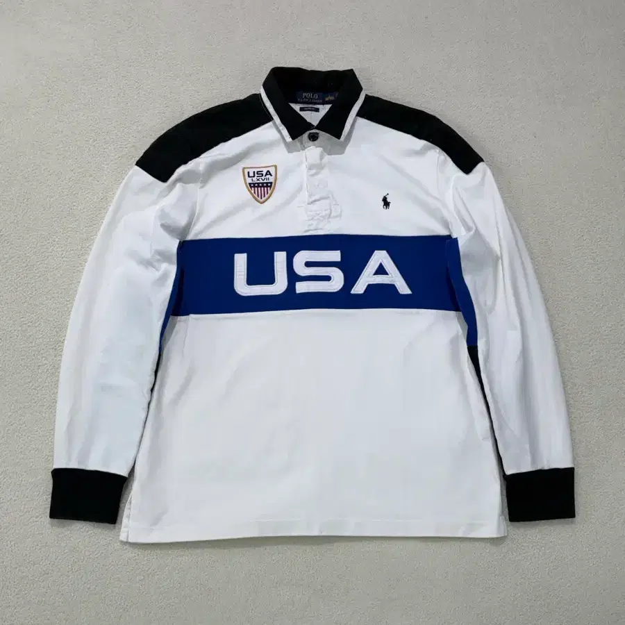 폴로 랄프로렌 빅포니 USA 롱슬리브 럭비티셔츠 L
