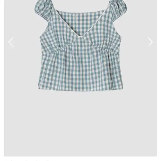 쏘딩키브레드 사라 체크 블라우스 Sarah Blue Check Blouse
