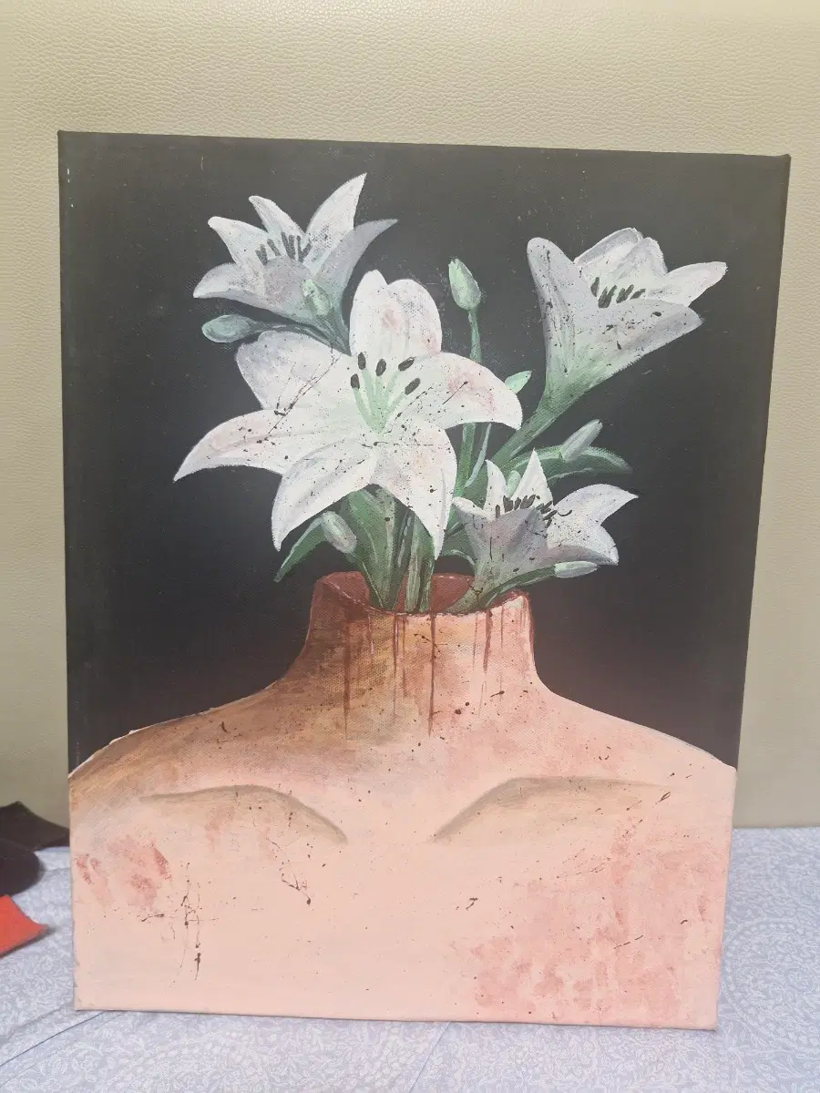 직접 그린 백합그림