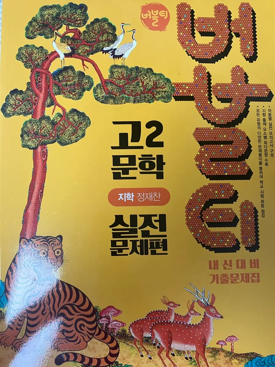 버블티 고2 문학 지학 정재찬 실전 문제편 내신대비 기출문제