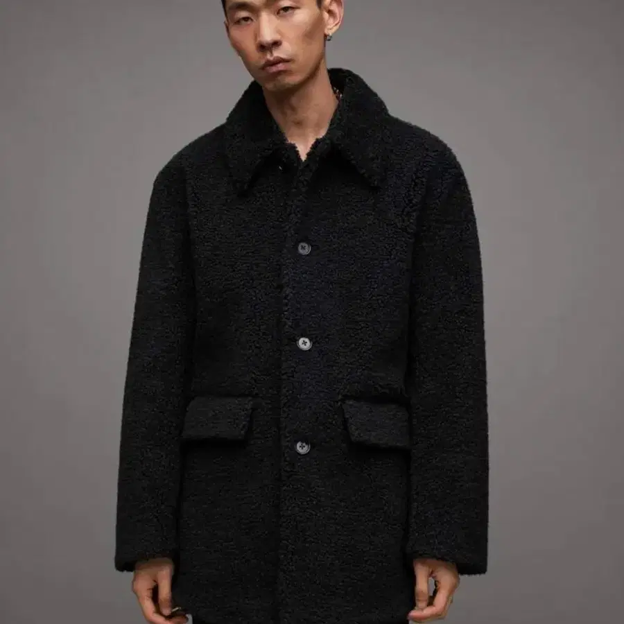 올세인츠 블랙 알비안 코트 S