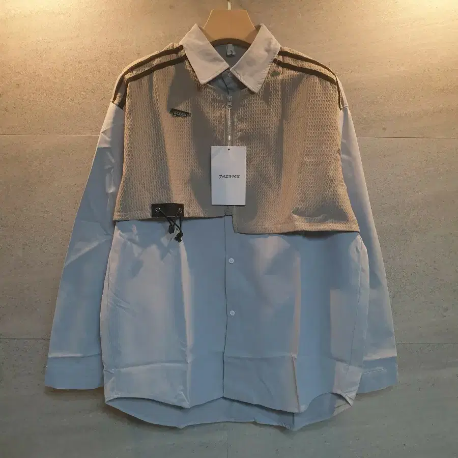 미착! 언발 zip 셔츠.