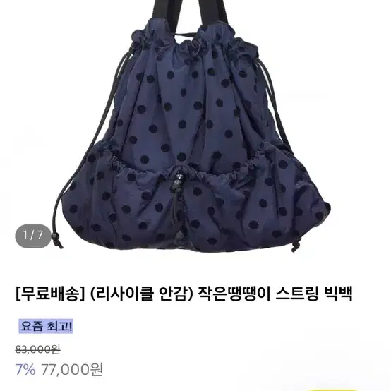 작은땡땡이 스트링 빅백