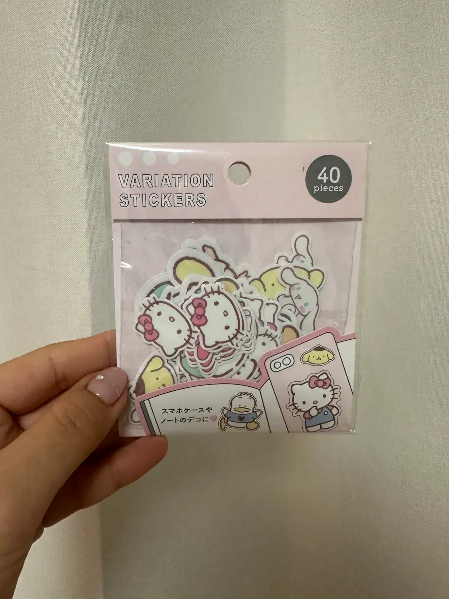 일본 산리오 산친 키티 조각 스티커