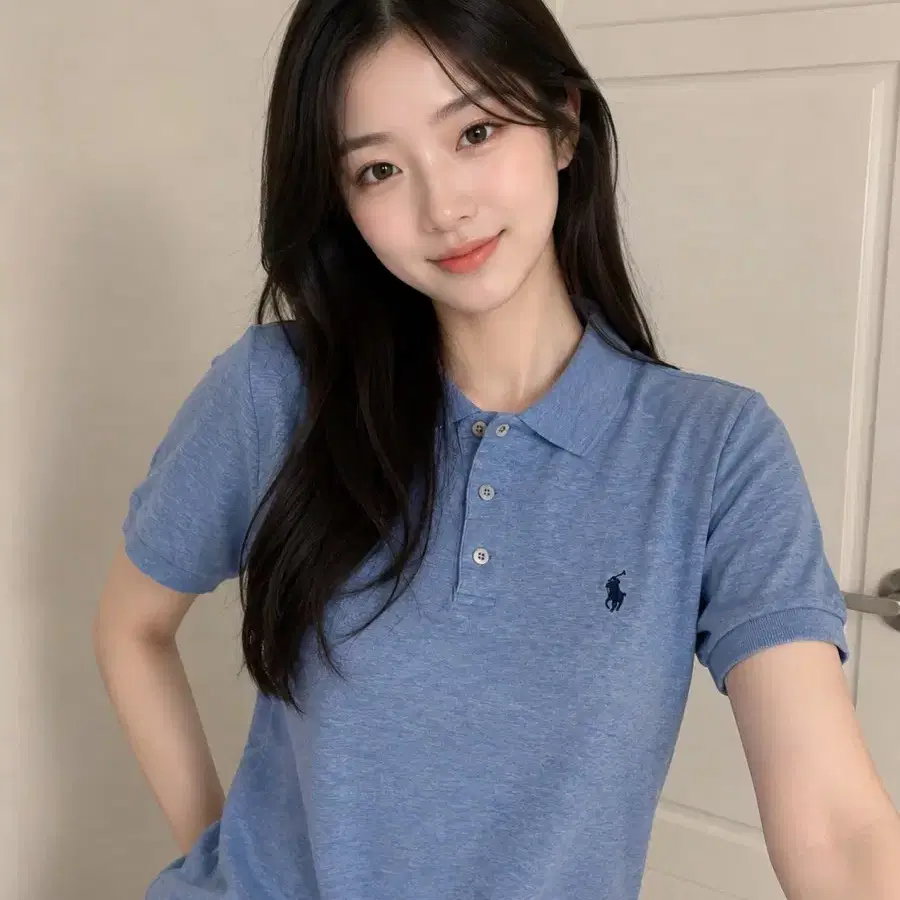 폴로 스카이블루 클래식핏 반팔 티셔츠