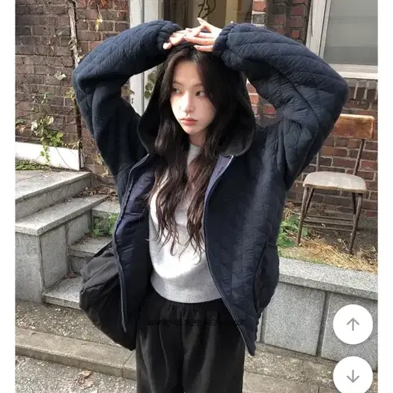 [몽글몽글/누빔] 아보 몽글 누빔 후드 점퍼