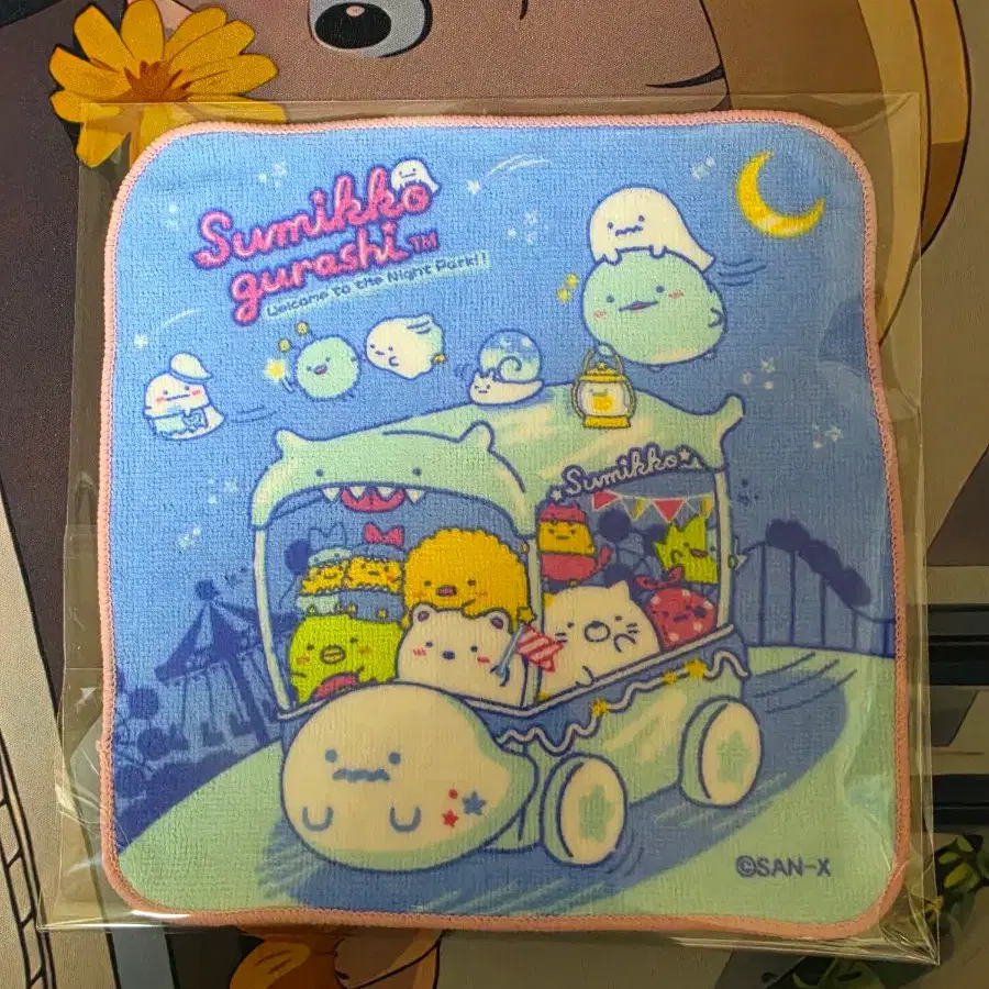 (정품)스밋코구라시 쁘띠 손수건 미니 핸드 수건 블루